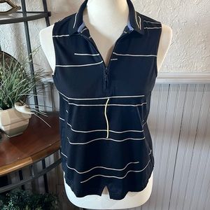 Jamie Sadock Black Top with White Stripes